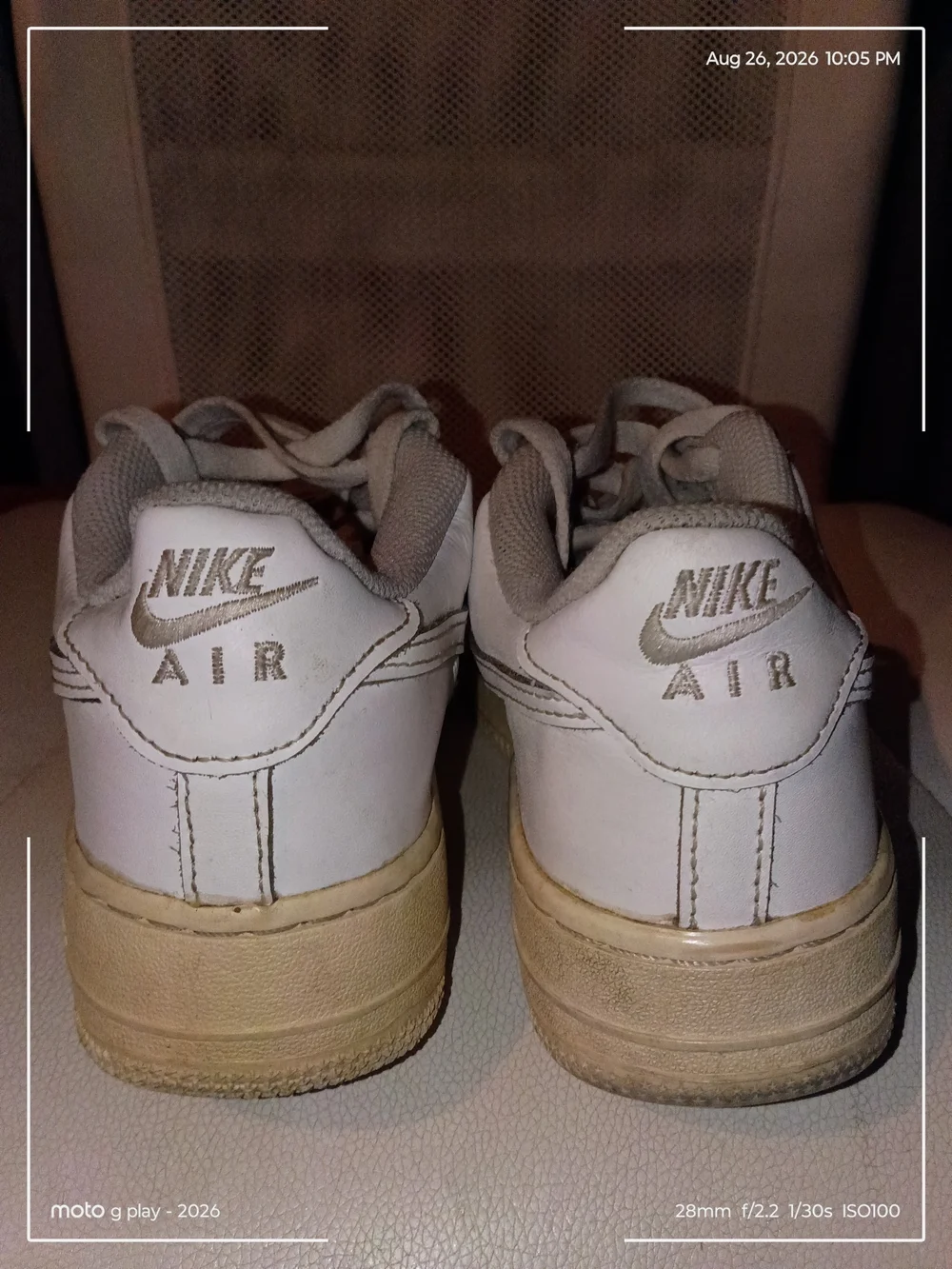 Kids White Leather Sneaker with Subtle Swoosh Accent